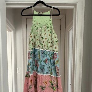 Farm Rio Mixed Print Multi-Colored Floral Sundress